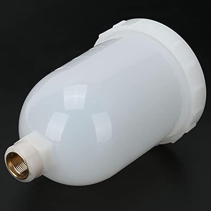 SORANDY 300ML HIGH CAPACITY UPPER PLASTIC SPRAY GUNS CUP REPLACEMENT POT CONTAINER FOR PAINT SPRAYER ACCESSORIES, STAINLESS STEEL THREADED JOINTS, FOR SPRAY GUNS, PLASTIC + STAINLESS STEEL - Image 2